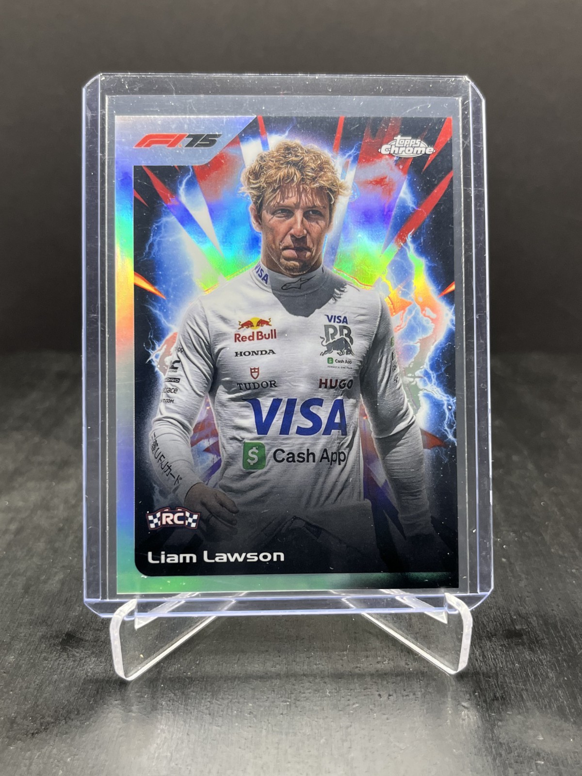 2025 Topps Chrome Formula 1 F1 Liam Lawson RC Rookie Ultrasonic SP #US-6 (B)