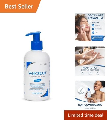 Free & Clear Liquid Cleanser - 8 oz Gluten-Free Formula for Gentle Cleansing