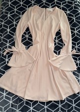 Calvin Klein Women’s Blush Pink Long Sleeve Ruffle Cuff Dress Size 6 NWT