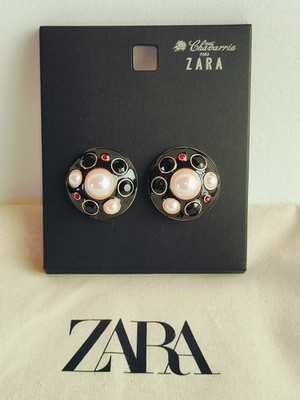 WILLY CHAVARRIA X ZARA Pearl and Gem Button Earrings