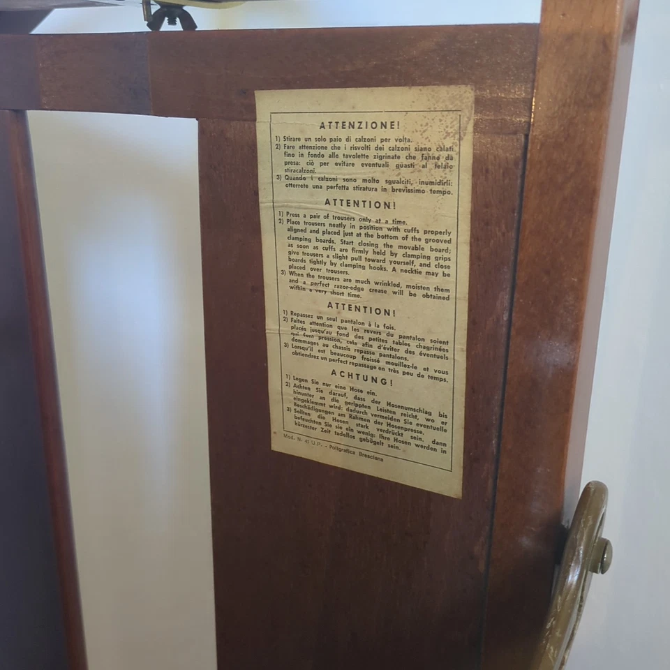 Servomuto vintage fratelli Reguitti - Stira pantaloni e appendiabiti - Immagine 3 di 4