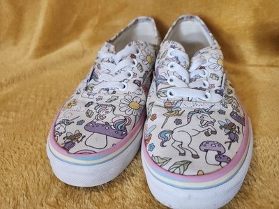 Vans Off the Wall Fairy Tale Unicorn Sneakers Lace Up Size 5
