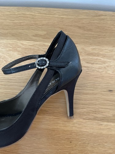 Bullboxer Italian Handcrafted Black Peep Toe Shoes/Sandals Size 5. VGC - Imagen 9 de 22