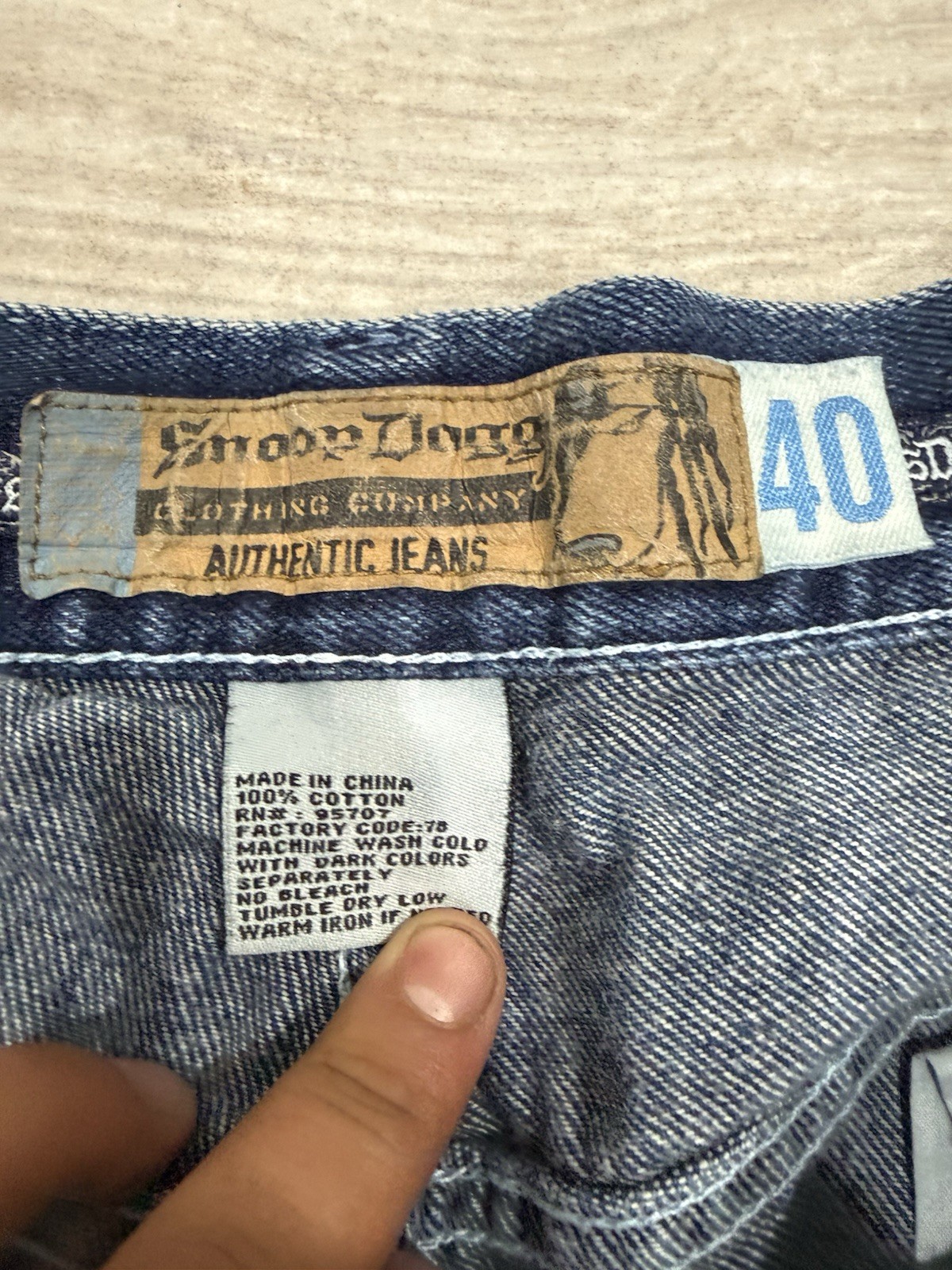 Vtg Y2K Snoop Dogg Clothing Co Baggy Jeans Sz 40 x 32 image 4