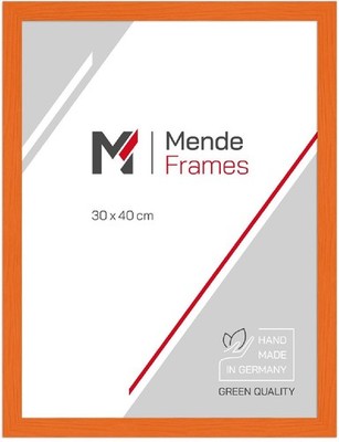 MendeFrames H300 Holzrahmen mit Antireflexglas Orange 60x80 cm