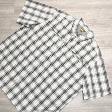 Eddie Bauer Mens 2XL Plaid Short Sleeve Button Up Shirt Lightweight Outdoor