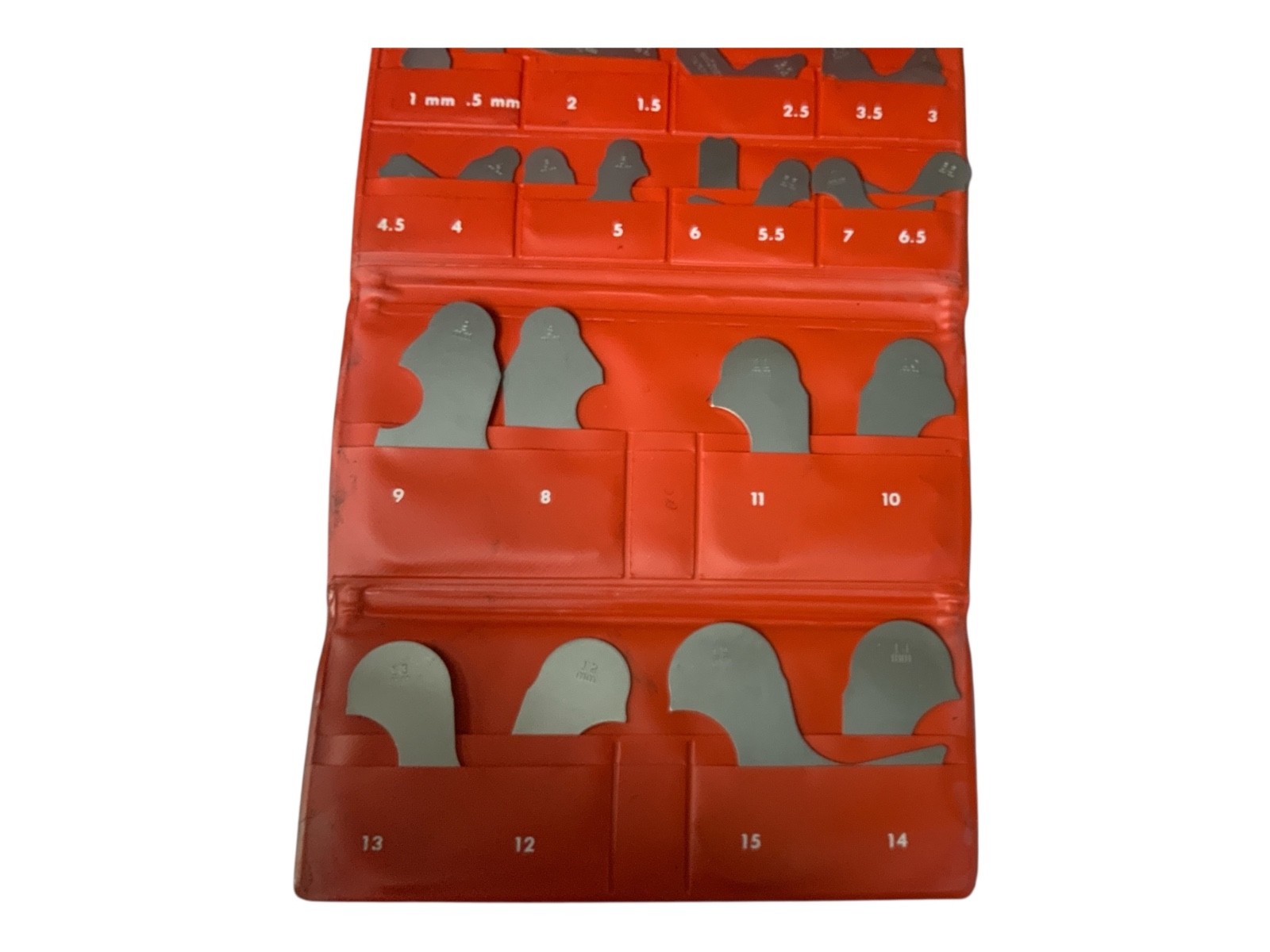 STARRETT METRIC RADIUS GAUGE SET  NO. S167MC STAINLESS STEEL