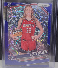2025 Panini Prizm WNBA Blue Velocity Lucy Olsen RC #145 Washington Mystics