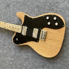 Natural Wood Color 22 Frets Electric Guitar HH Humbucker Chrome Hardware