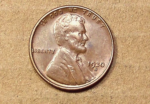 1930-S Lincoln Wheat Cent — photo from another recent sale