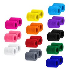 Kids Wristbands Sweatbands Colorful Sports Wrist Sweat Bands Athletic 12