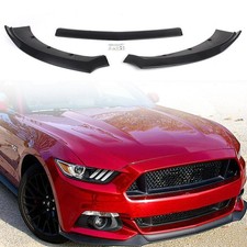 Front Bumper Lip Chin Spoiler Wing Body Kit Fit Ford Mustang 15-17 Matte Black Front Bumper Lip Chin Spoiler Wing Body Kit Fit Ford Mustang 15-17 Matte Black