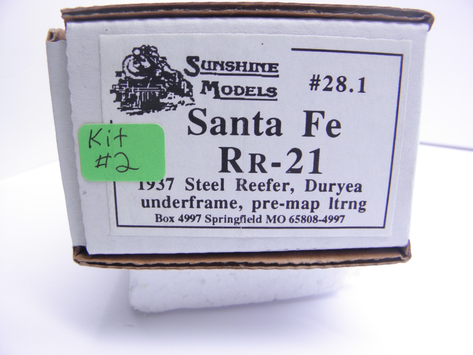 Sunshine Models Kit #28.1 -Santa Fe Rr-21 Steel Reefer Ho Resin Kit #2