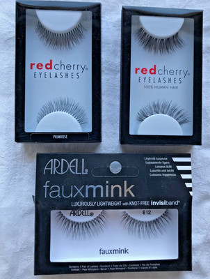 NEU und OVP  Ardell Fauxmink 812 & 2 red cherry eyelashes nude onyx &Primrose