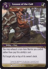 Moderate Play WoW TCG Lesson of the Call Wrathgate World of Warcraft