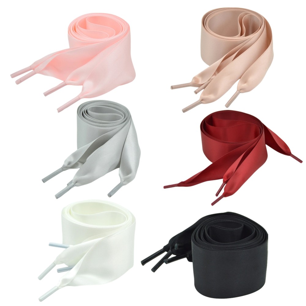 APL 6 paia di lacci in raso signorina lacci per scarpe da ginnastica donna