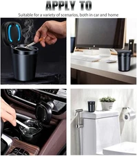 "Car Ashtray, Smokeless Ashtray with Lid, Car Ashtrays for Cup Holder Smell Pr..