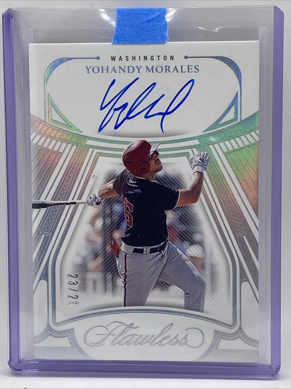 Yohandy Morales On-card Auto Silver Prizm /25 2024 Panini Flawless 23/25 AU