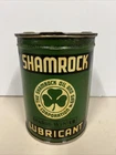 Vintage SHAMROCK LUBRICANT Grease Oil One Pound Can Metal Garage Gas Station
