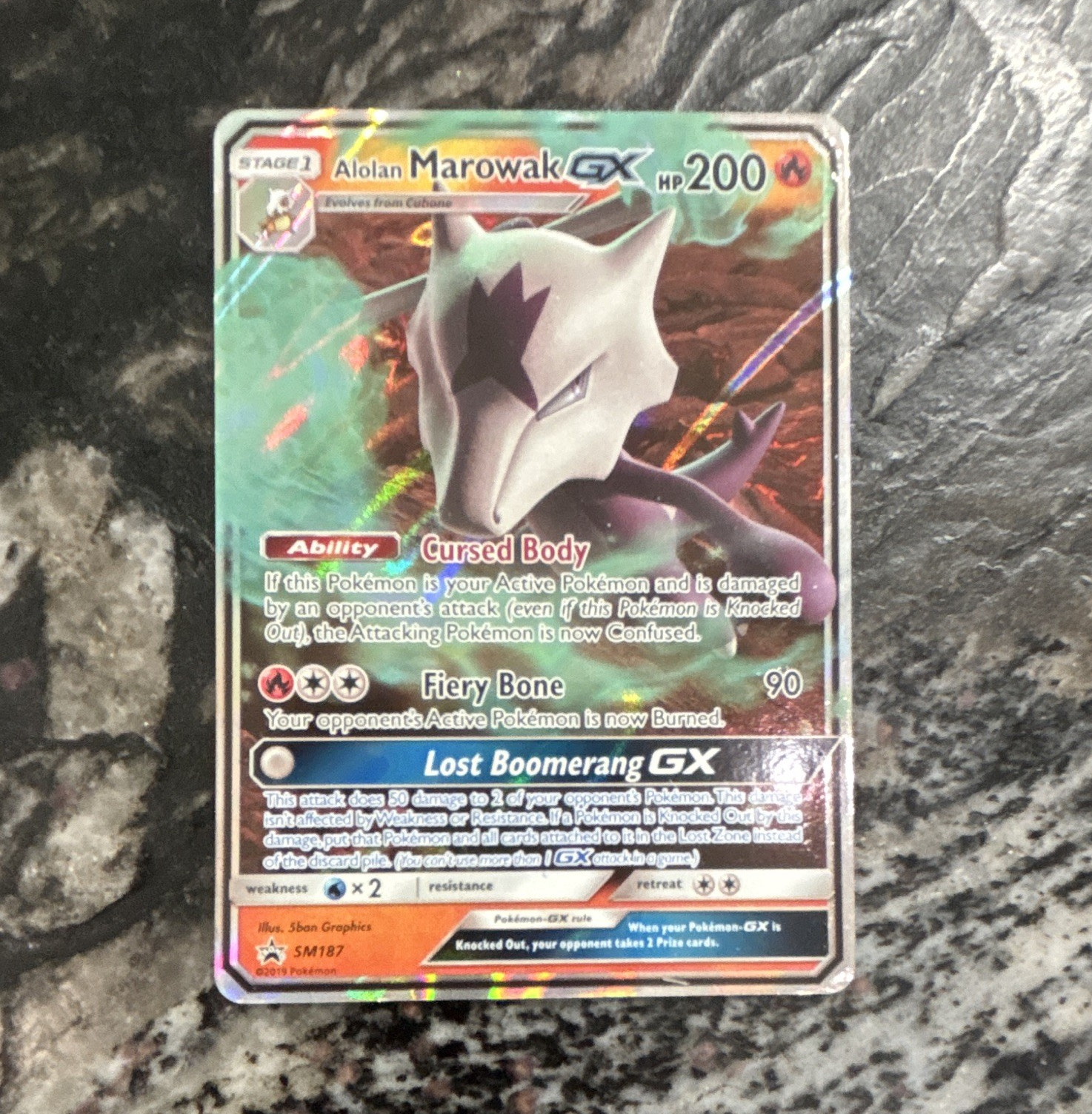 The Pokémon Company Alolan Marowak GX SM187 SM Promo Holo English 200 HP