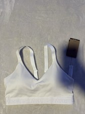 Nike Women's Indy Sports Bra Size M Training White Medium Support Dri Fit