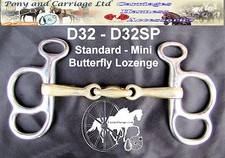 Carriage Driving Butterfly Lozenge Horse Bit Style D32 Mini - Large