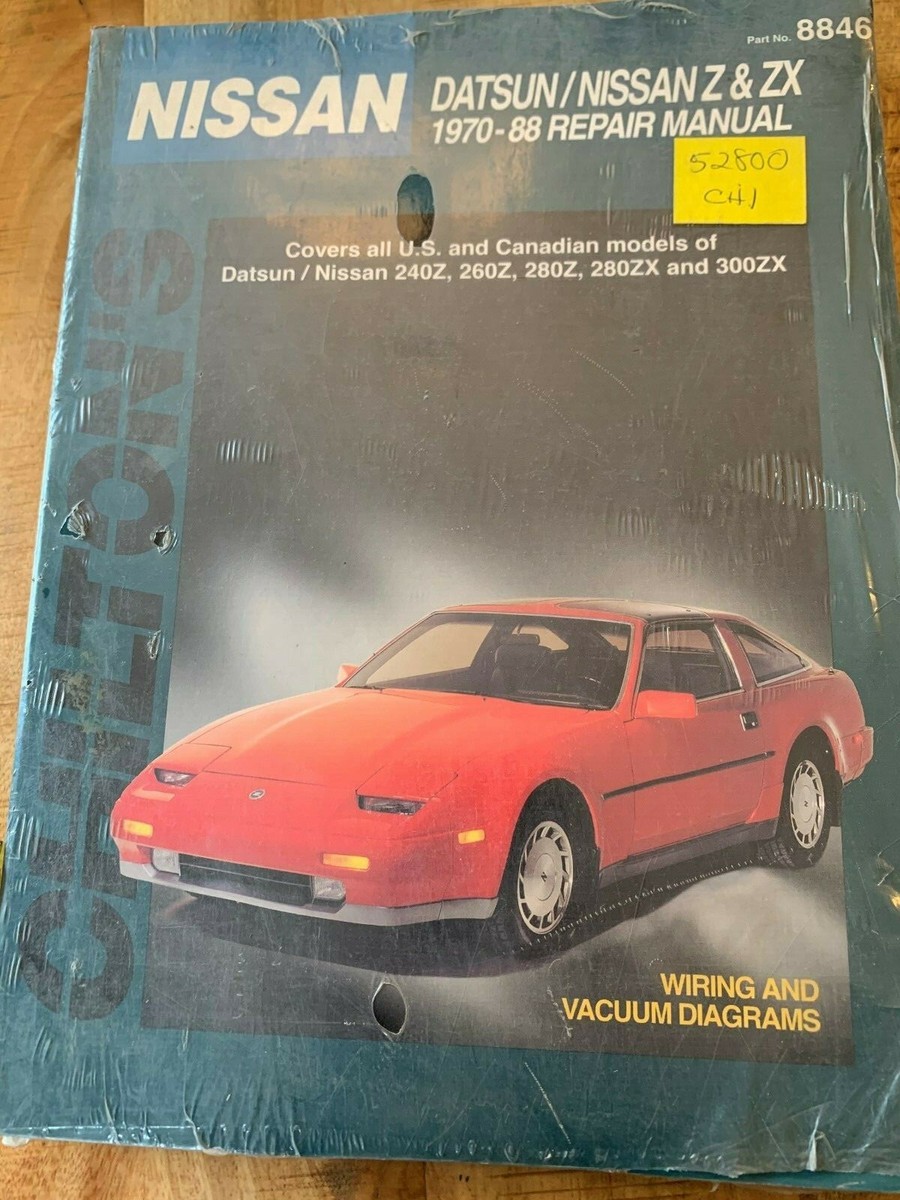 ははは CHILTON REPAIR MANUAL DATSUN/NISSAN Z & ZX 1970-88 8846 | eBay