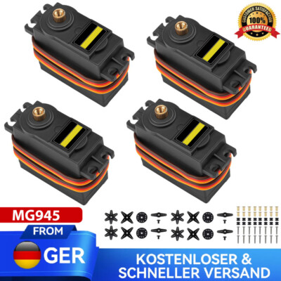 4Tlg Digital Servo MG945 Gear RC Flugzeug Modellbau 55g Metall Metallgetriebe DE