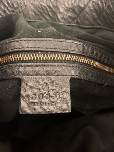 GUCCI XLarge Black Python/ Snakeskin Jockey Hobo Handbag/ Shoulder Bag - Picture 3 of 5