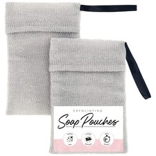 Exfoliating Soap Bag Bar Soap Pouch And Soap Saver For Shower And Bath 2 Pack Gr