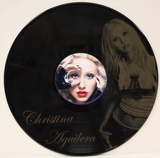 Christina Aguilera 12 inch Black vinyl LP laser etched wall art. "M4"