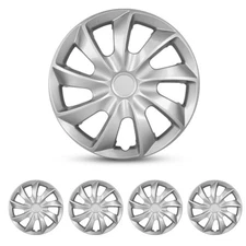 15 Inch Wheel Covers Full Rim Snap On Hubcaps for R15 Tire & Replacement 4pcs