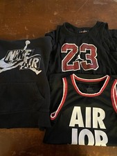 Lots 3 boys Nike air jordan tops sweatshirt tank jersey Sizes In Description