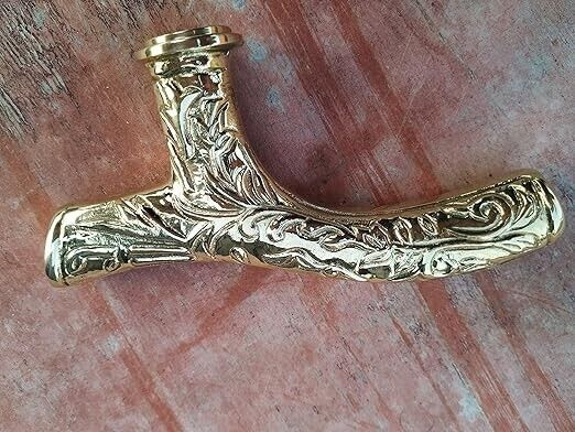 Victorian Looking Solid Engraved Brass Handle for… - image 3