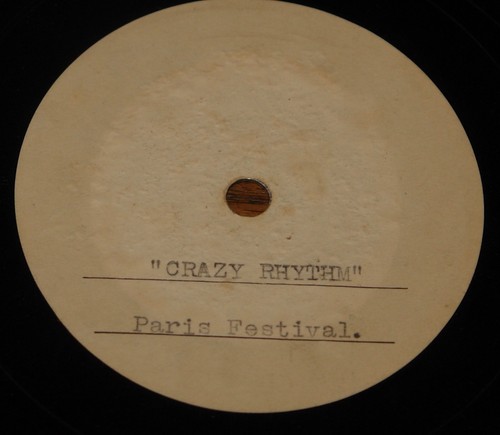 MILES DAVIS TADD DANERON CRAZY RHYTHM b/w SQUIRREL USA WHITE LABEL 78 ACETATE - Picture 2 of 4