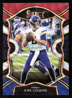 2020 Panini Select Kirk Cousins Tri-Color Concourse Prizm  /199 #24 Vikings