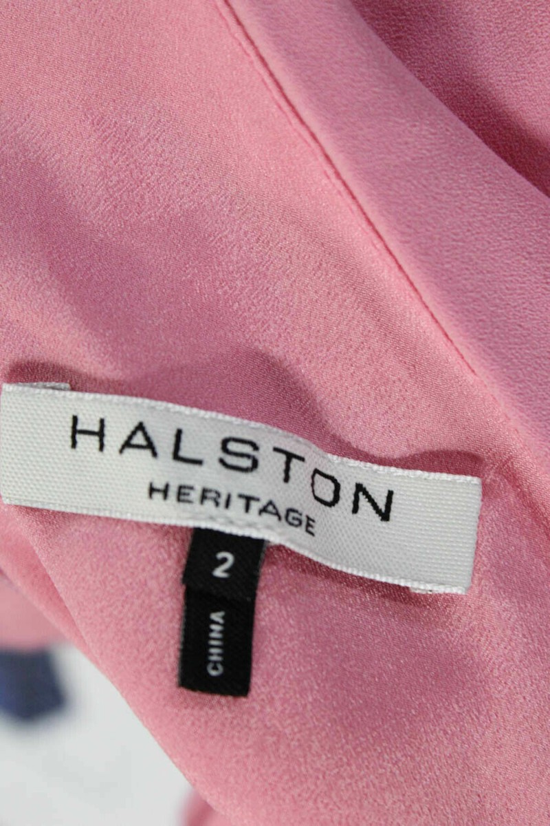 HALSTON HERITAGE - Vintage Light Pink One Shoulder Front Couture Slit Dress  Sz 2 | eBay