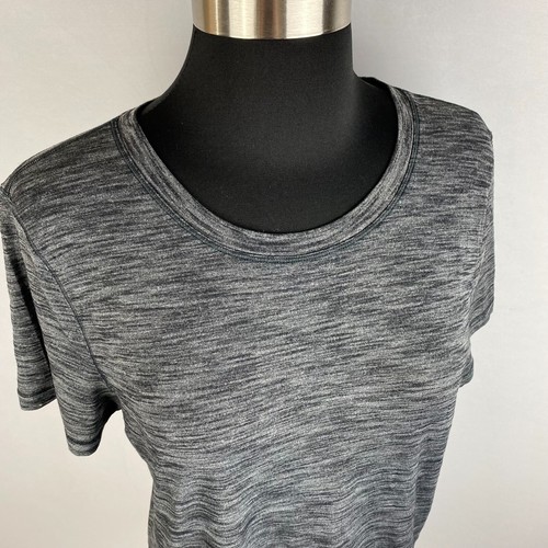 lululemon athletica Womens 8 Long Distance Short Sleeve Tee Heather Black AU - Picture 4 of 12