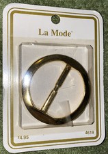 Vintage La Mode Buckle - Gold 4619 1 1/2  38mm NEW OLD Stock