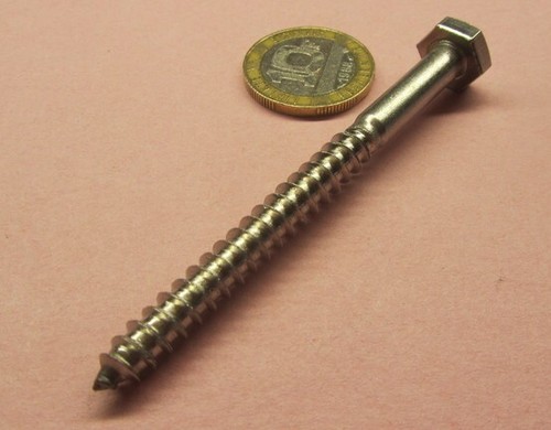 316 Stainless Steel Hex Head Lag Screw 1/4 Threads x 3.00" Length, 20 pcs - Picture 7 of 10