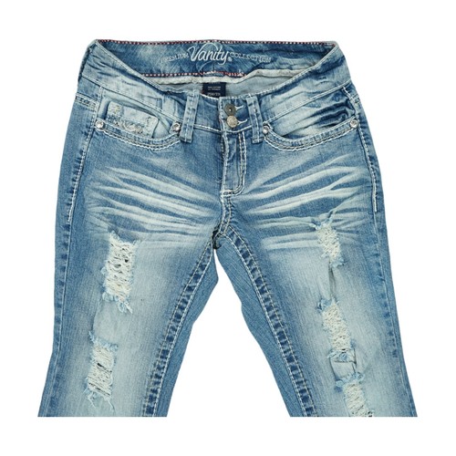 Premium Vanity Collection Jeans Sasha Size 25W / 33L Women's Flared - Picture 3 of 7
