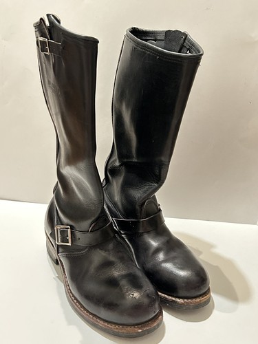 Vtg Carolina Mens Sz 9 16” Tall Engineer Harness Bike Boots USA Made Steel Toe - Picture 9 of 17