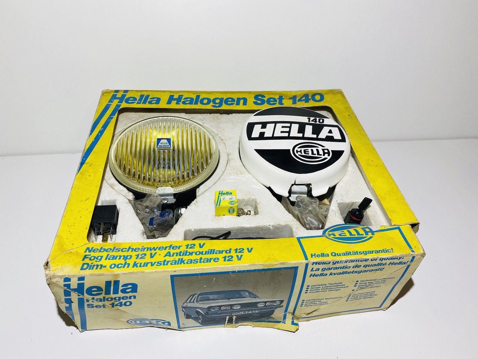 Projecteurs Antibrouillard Hella 140 Neuf NOS | Kit Complet Vintage Chrome