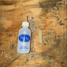 Kitten Baby Bottle With Extra Nipple And Bottle Cleaner