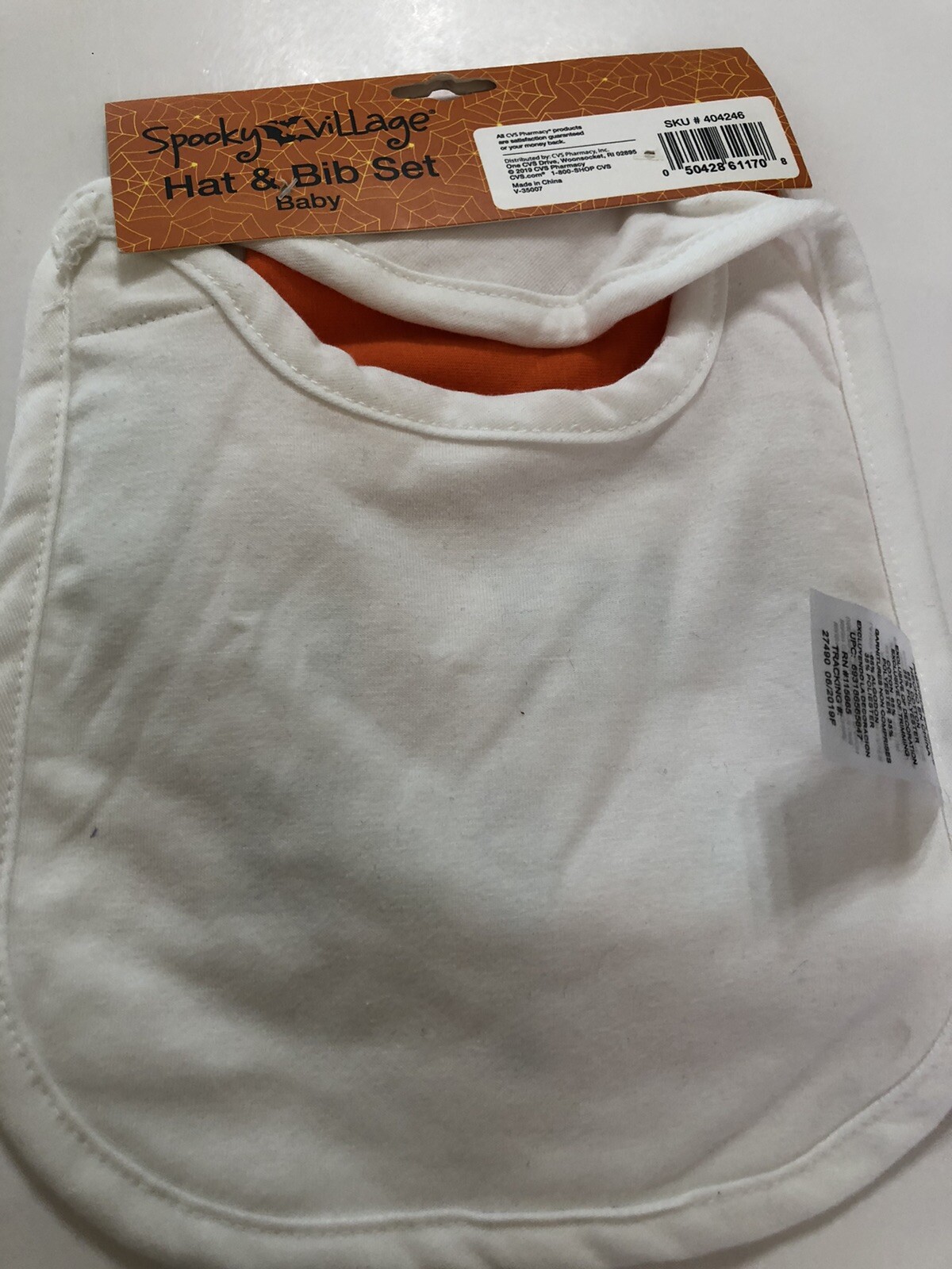 Baby My 1st HALLOWEEN HAT AND BIB SET - PUMPKIN - NWT