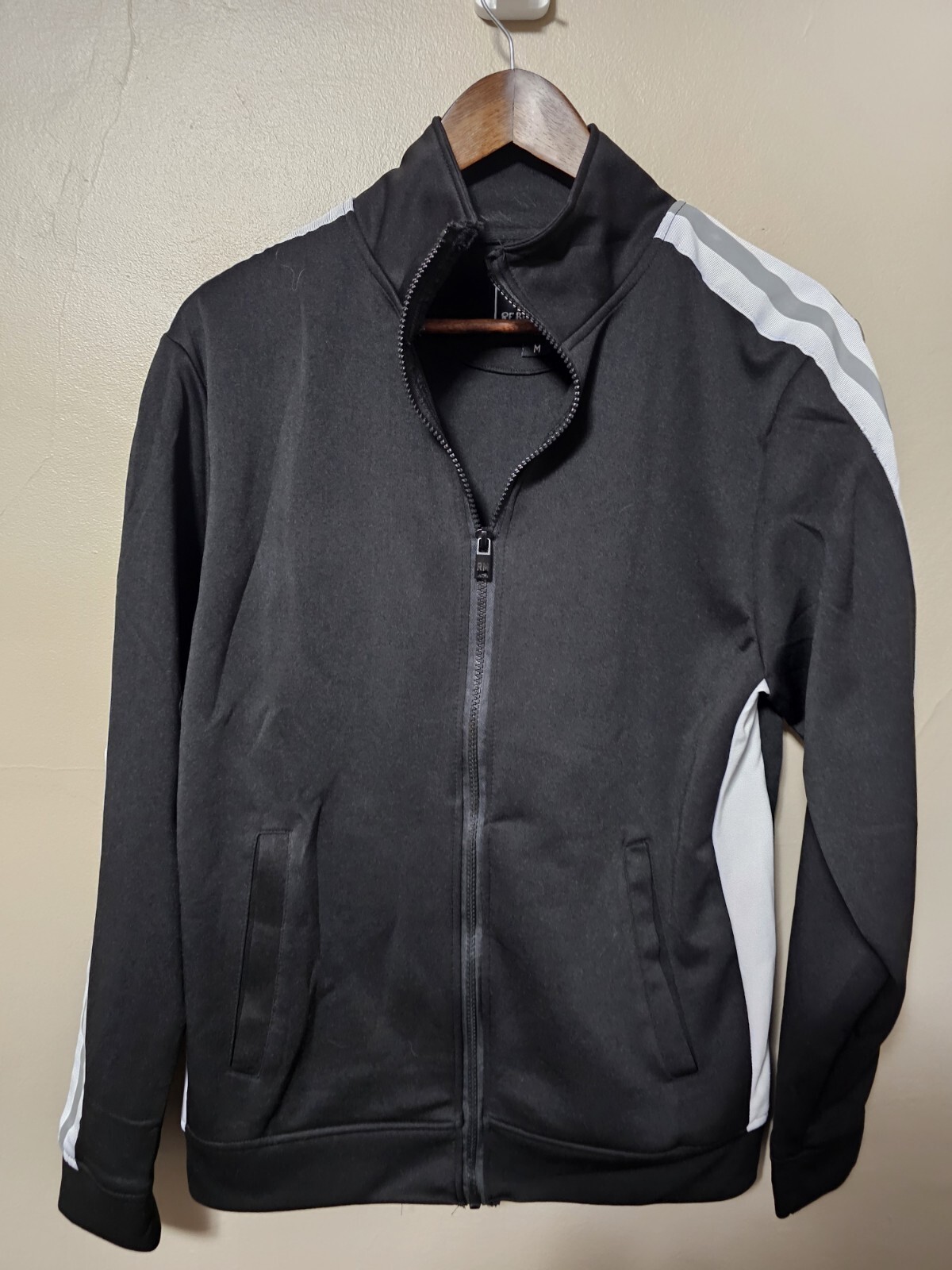 Rebel Minds Basic Track Jacket (Black White) Size… - image 1