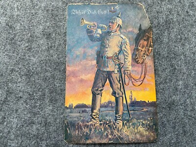 Get Gold Vintage German Postcard