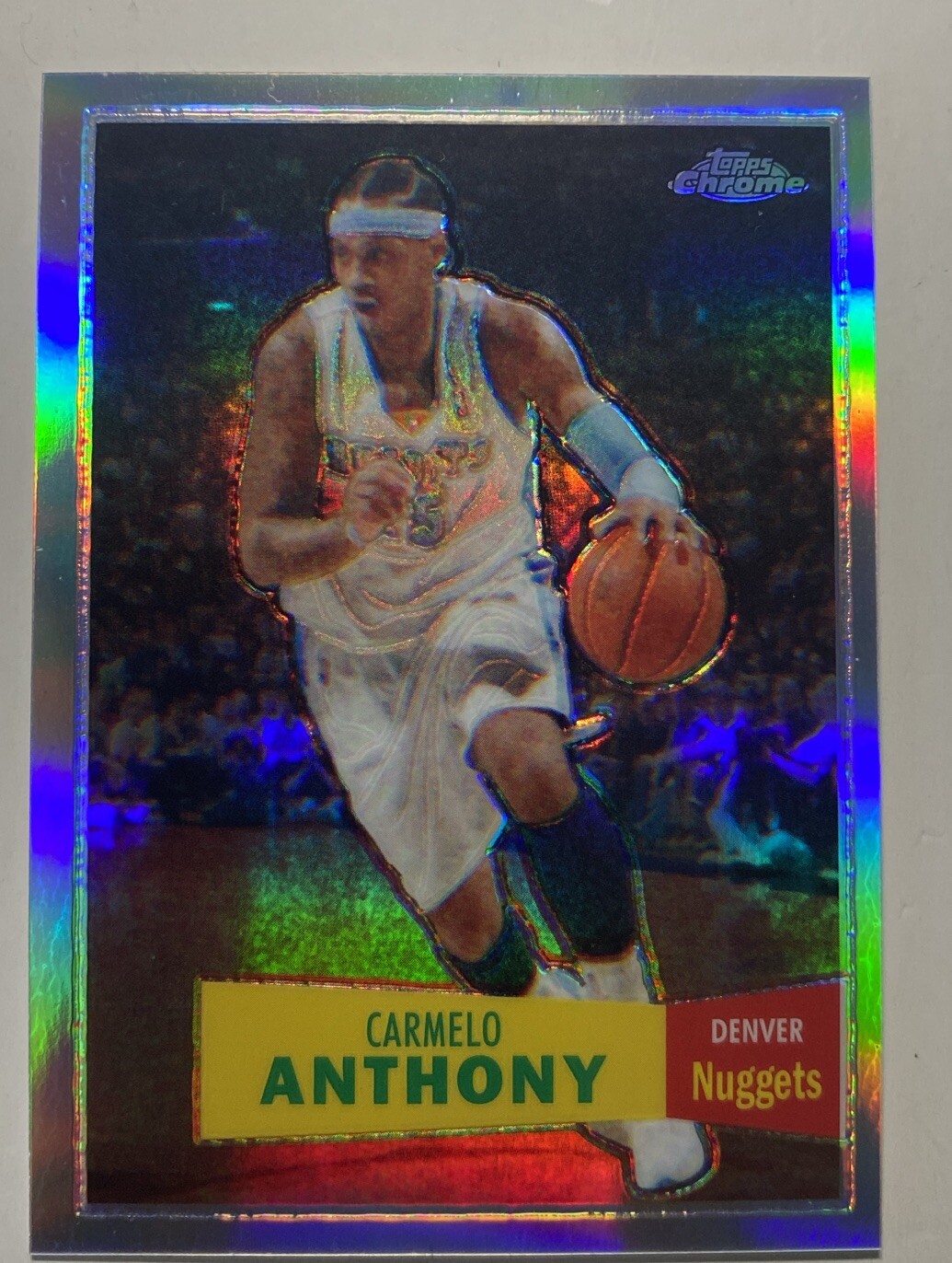 Carmelo Anthony 2008 Topps Chrome #15  Refractor /999 Denver Nuggets