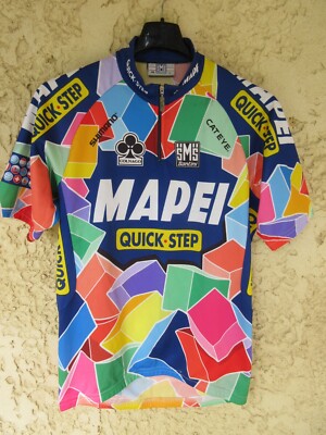 MAPEI QUICK STEP 2002 Radtrikot Vintage Shirt SMS SANTINI Maglia L