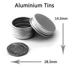 5ml / 5g Small Round Metal Aluminium Storage Tin Jar Stash Pot Balm Cosmetic JDA